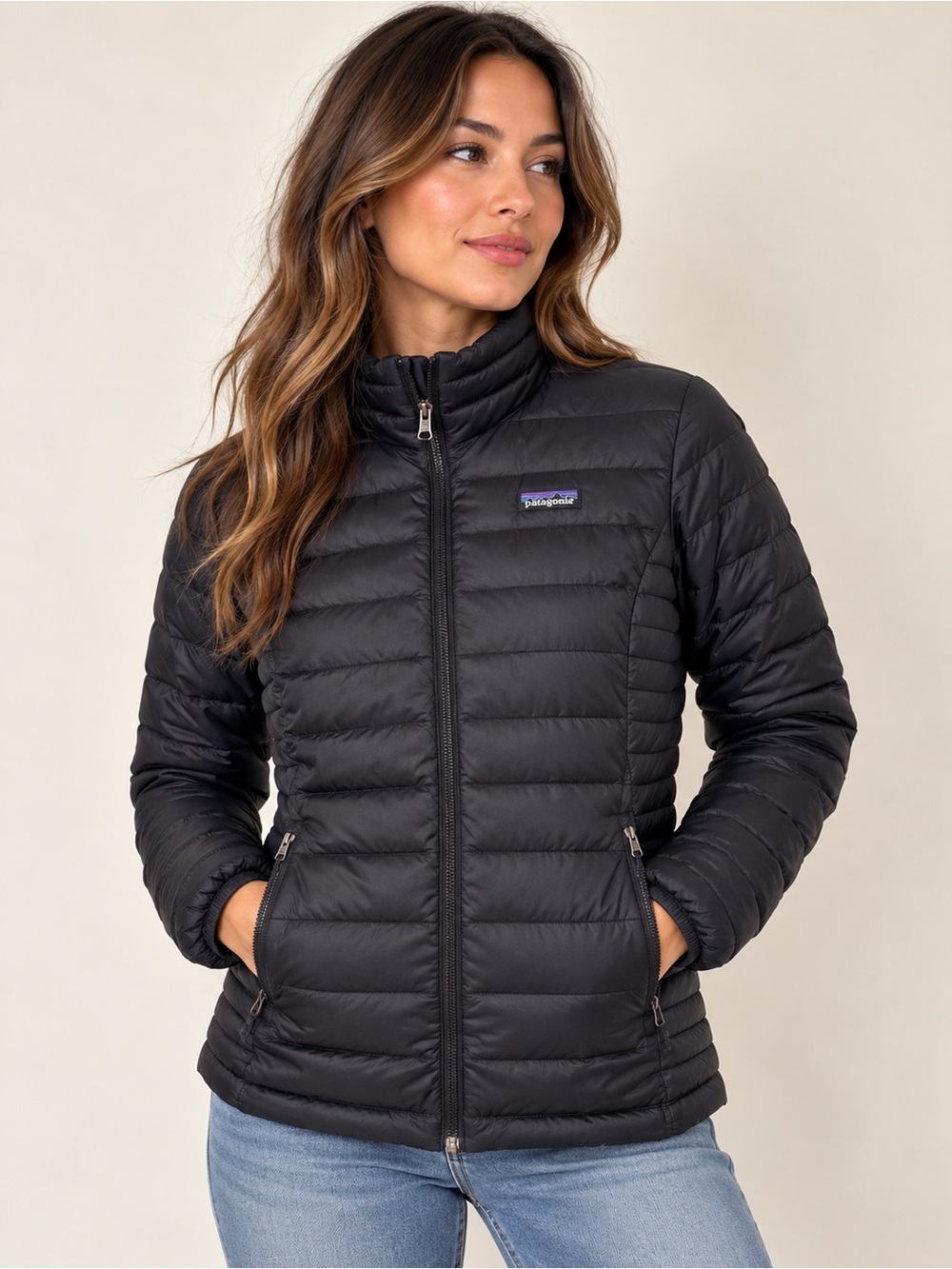 Patagonia Down Sweater Jacket Black Women’s Size Small Lightweight Puffer